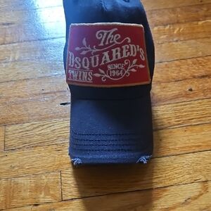 DSQUARED2 Destressed "Twins" Navy Cap Baseball Hat